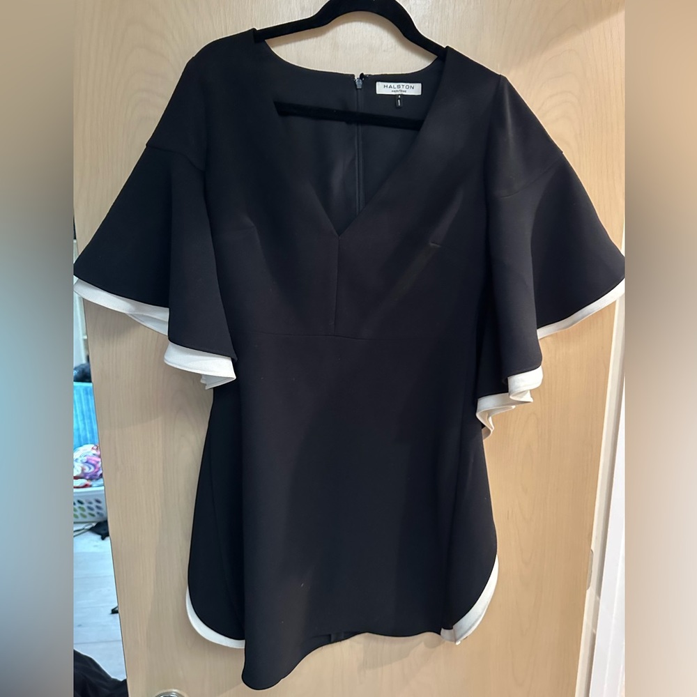 Black and white Halston Dress